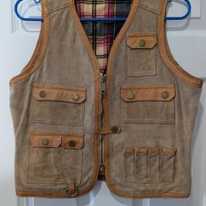 Brown Suede Women's Vest